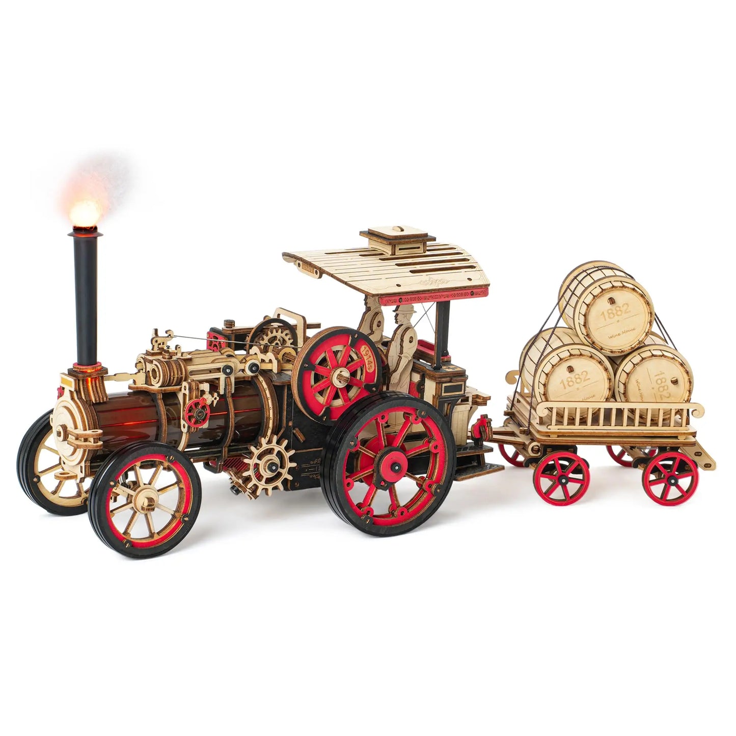 Robotime 469 Piece Mechanical Steam Locomotive 3D Wooden Puzzle
