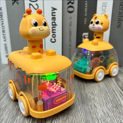 Light Up Press and Go Animal Car Toy