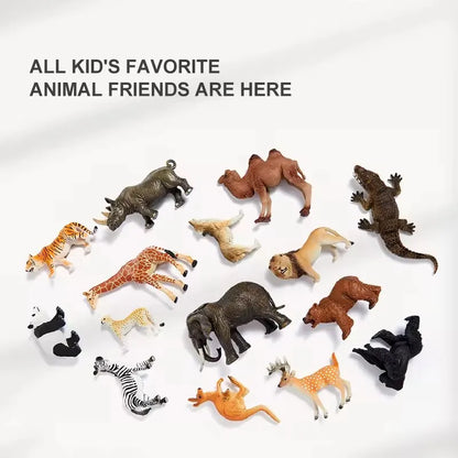 15 Piece Wildlife Animal Figure Set for Kids