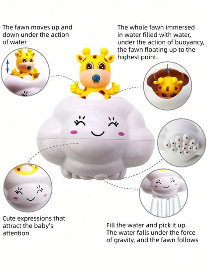 Cloud Rain Shower Bath Toy with Giraffe