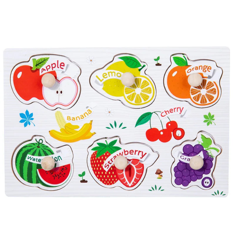Wooden 3D Matching Puzzle Board for Kids