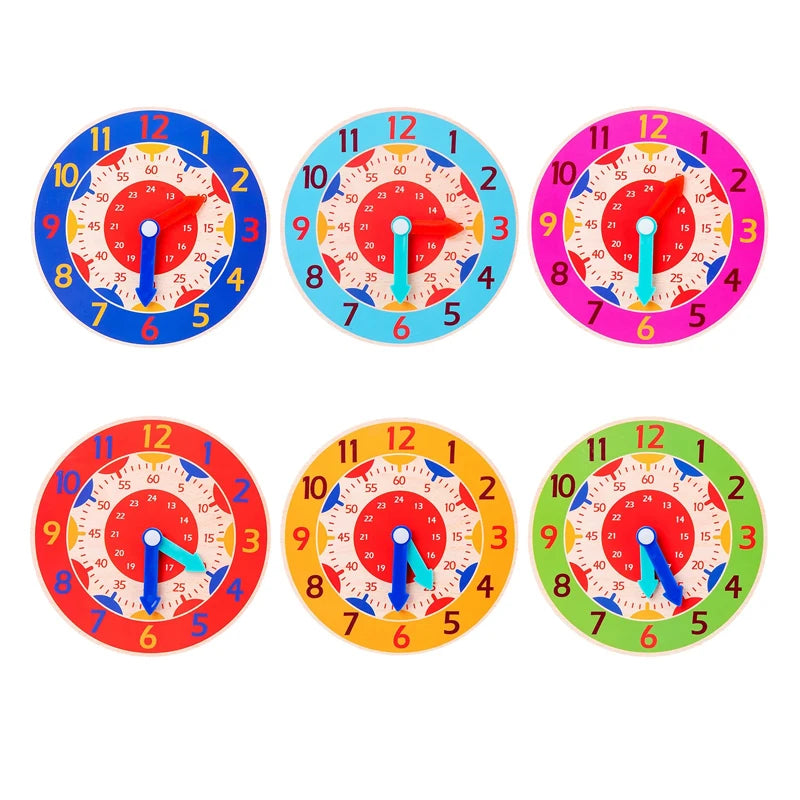 Wooden Time Learning Clock for Kids