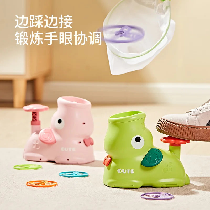 Cartoon Hand Pull Flying Disc Toy for Kids