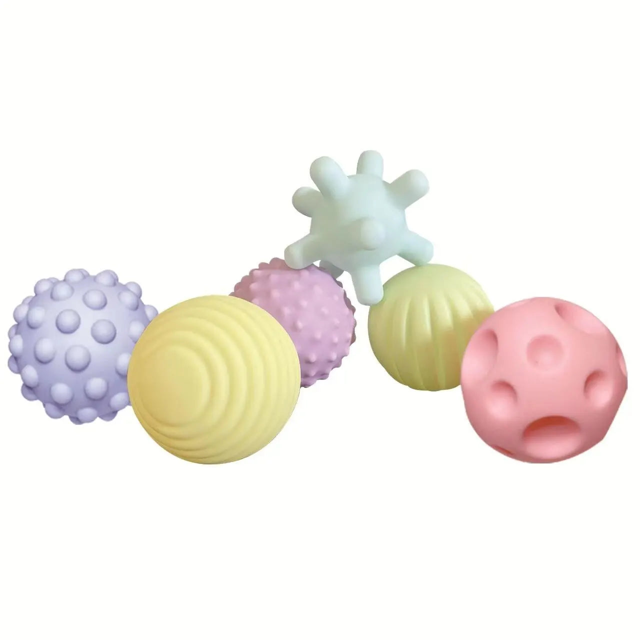 6 Piece Silicone Sensory Ball Set for Babies
