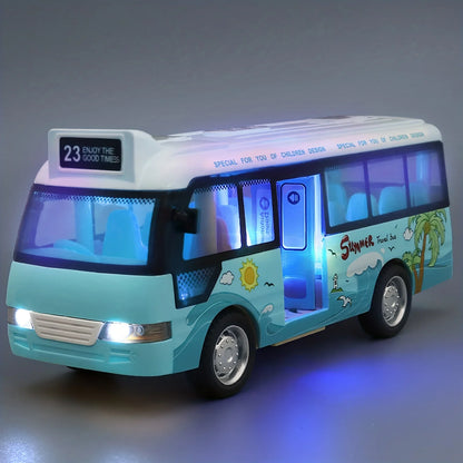 City Bus Toy with Sound Lights and Opening Doors