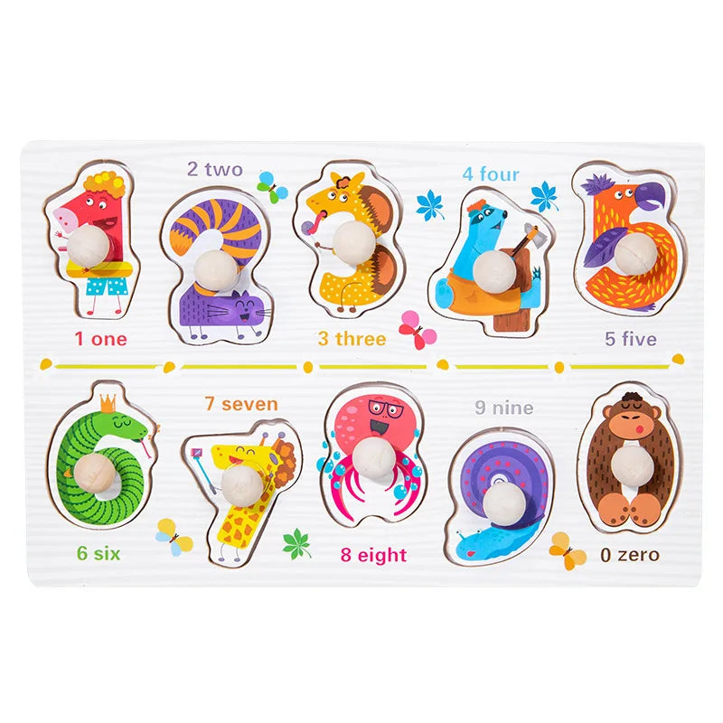 Wooden 3D Matching Puzzle Board for Kids