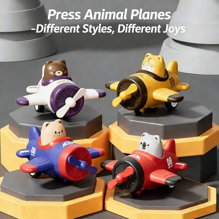 Animal Press and Glide Airplane Toy