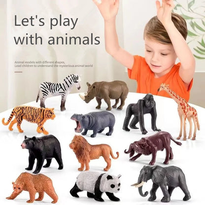 12 Piece Wild Animal Figure Set