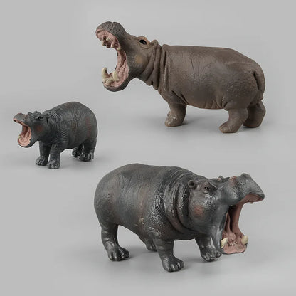 Realistic Hippopotamus Animal Figure
