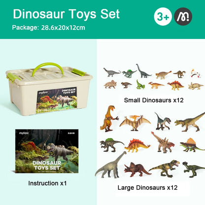 24 Piece Dinosaur Figure Play Set for Kids