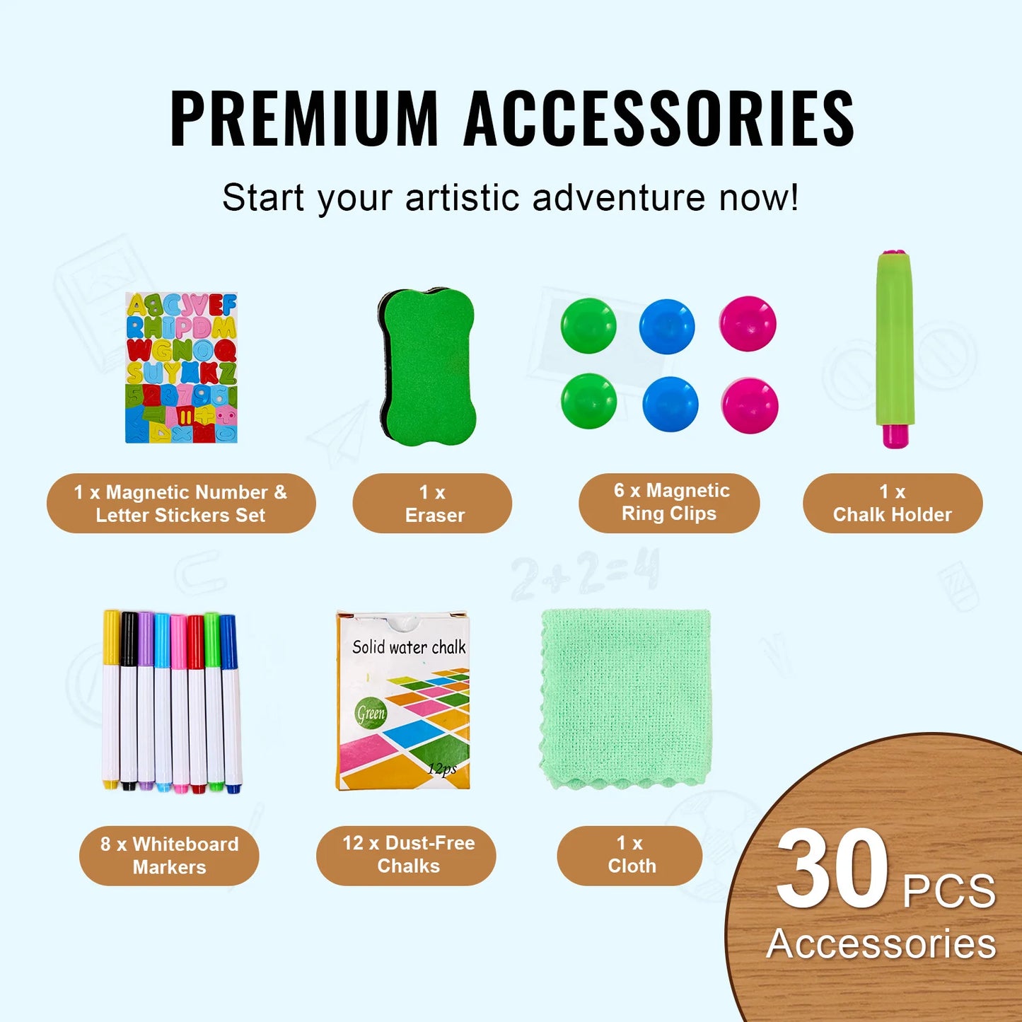 Adjustable Double Sided Art Easel for Kids