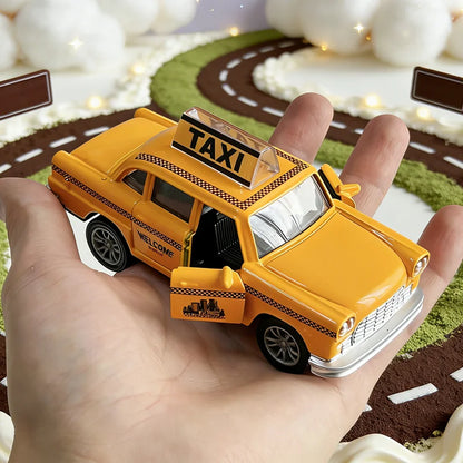 Classic Yellow Taxi Die Cast Pull Back Car