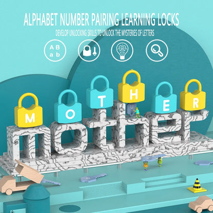 Alphabet and Number Learning Lock Set for Kids