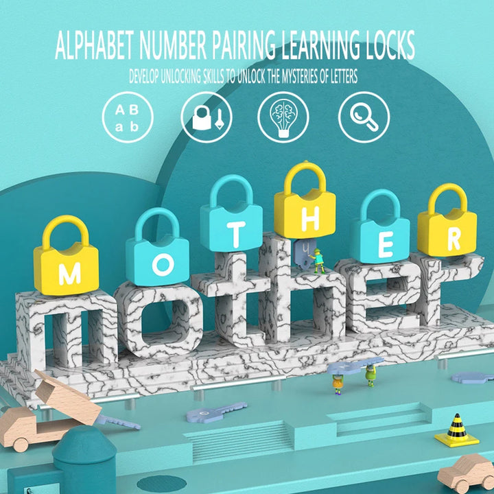 Alphabet and Number Learning Lock Set for Kids