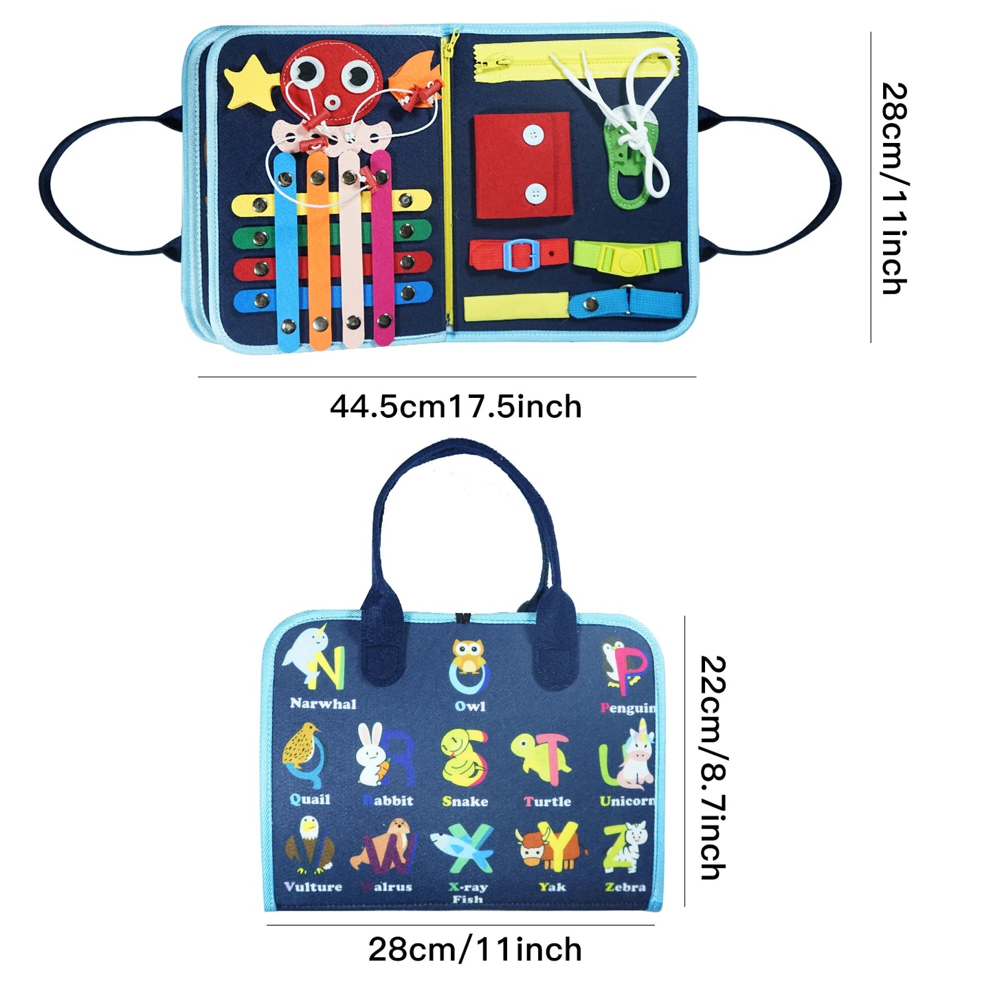 7-in-1 Montessori Busy Board for Kids Ages 3–6