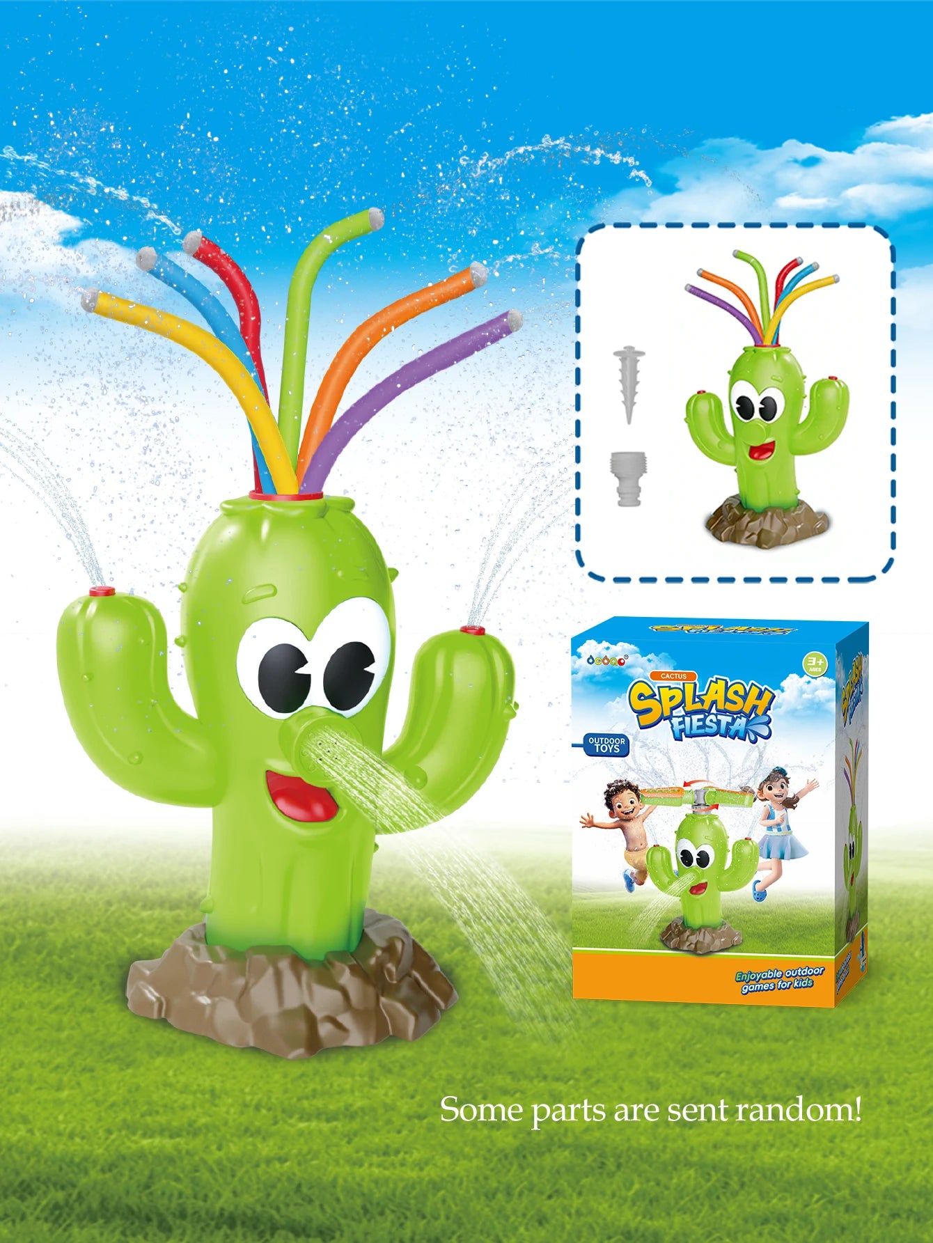 Cactus Sprinkler Toy for Outdoor Water Play