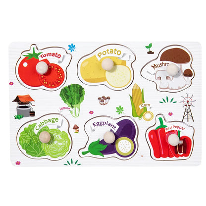 Wooden 3D Matching Puzzle Board for Kids