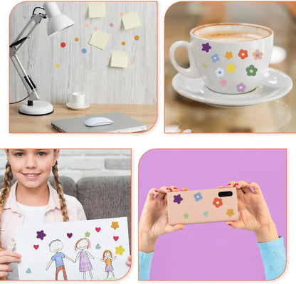 6 Sheet Colorful Craft Sticker Set for Kids