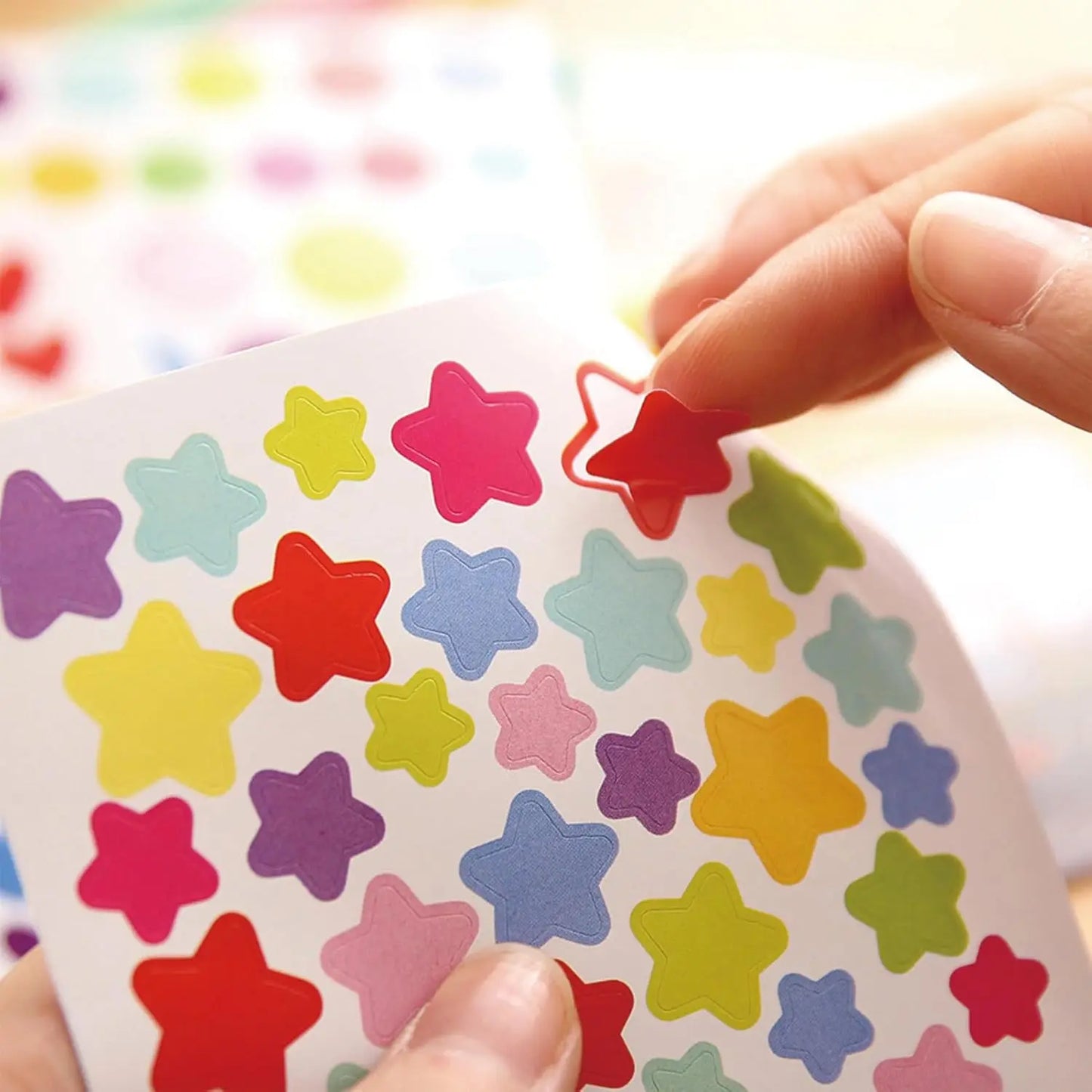 6 Sheet Colorful Craft Sticker Set for Kids