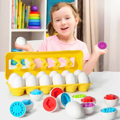 Matching Egg Shape and Color Puzzle Set for Kids