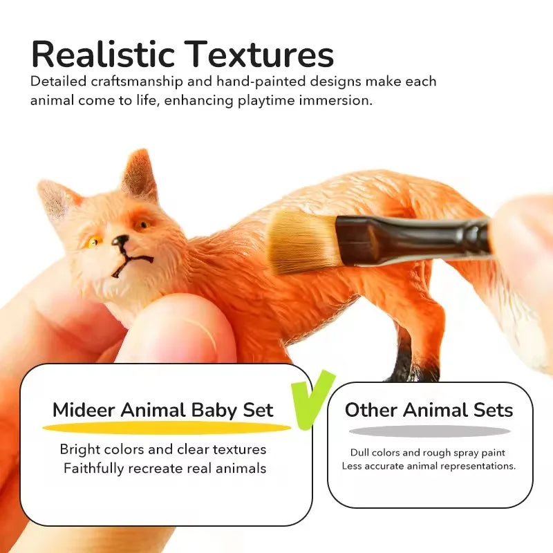 12 Piece Wild Animal Figure Set for Kids