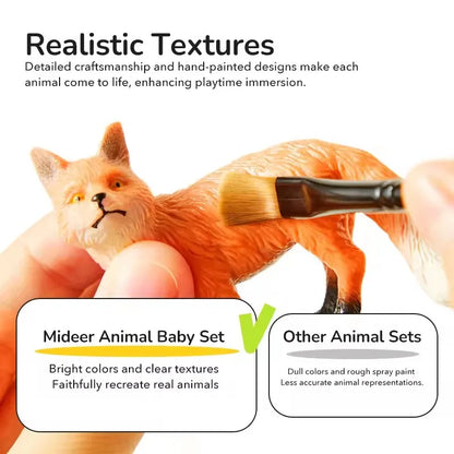 12 Piece Wild Animal Figure Set for Kids