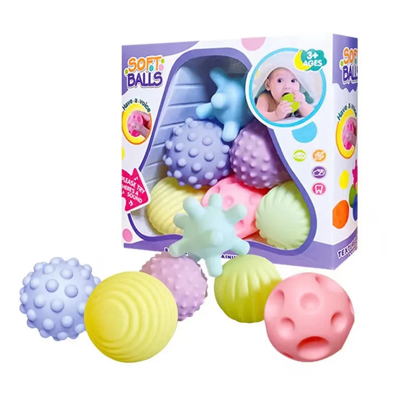 6 Piece Silicone Sensory Ball Set for Babies