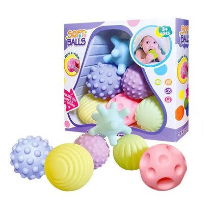 6 Piece Silicone Sensory Ball Set for Babies