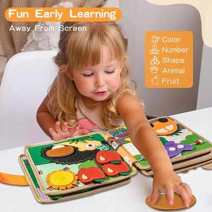 Toddler Busy Book with Animals and Life Skills