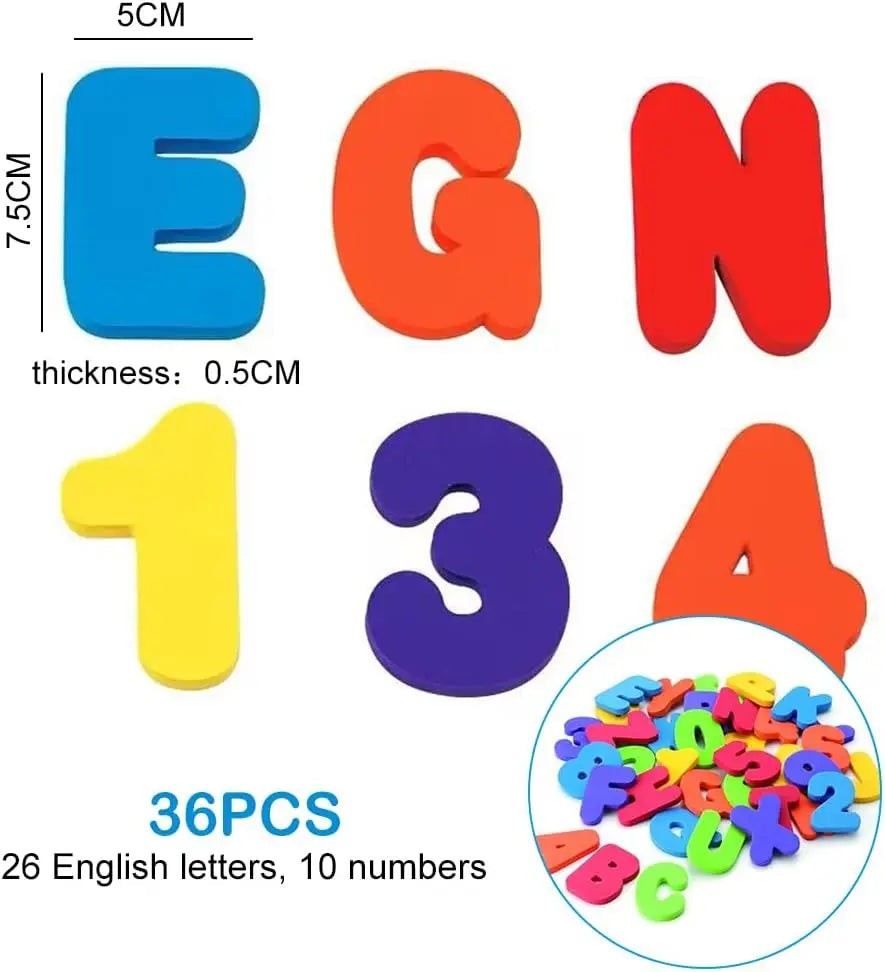 36 Piece Foam Bath Letters and Numbers Set