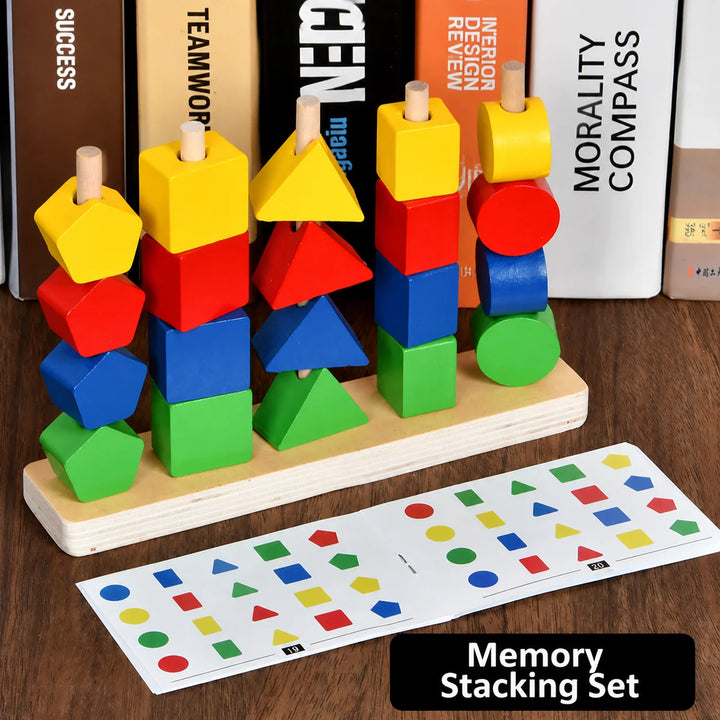 Shape and Color Sorting Stacking Toy for Kids