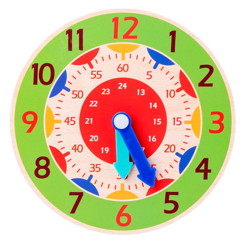 Wooden Time Learning Clock for Kids