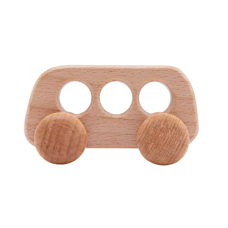 Wooden Push Along Vehicle Toy for Kids Ages 3 Plus