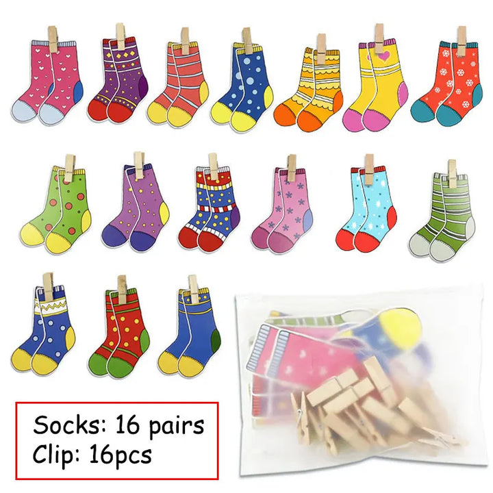 Clip Color Matching and Sorting Game for Kids