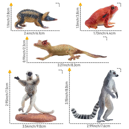 12 Piece Madagascar Wild Animal Figure Set