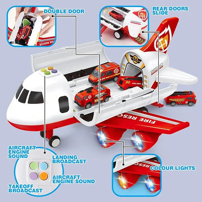 Large Airplane Carrier Toy with Mini Vehicles
