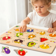 Wooden 3D Matching Puzzle Board for Kids