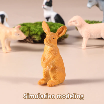 12 Piece Farm and Wild Animal Figure Playset