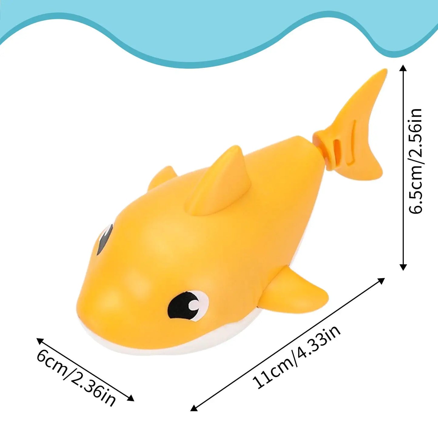 Wind Up Shark Bath Toy for Toddlers