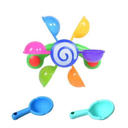 Rainbow Suction Cup Bath Waterwheel Toy