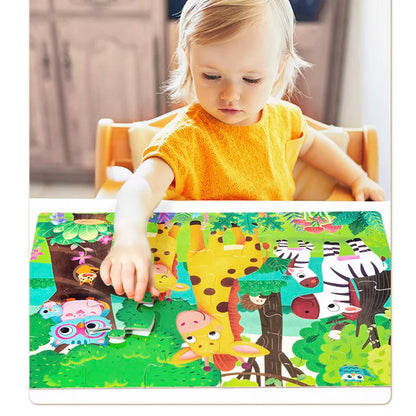 24-Piece Portable Puzzle Set for Kids