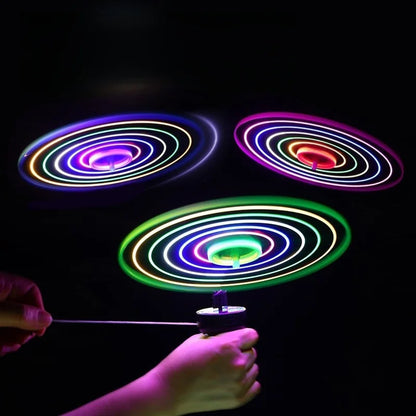 Luminous Pull String Flying Saucer Toy Set