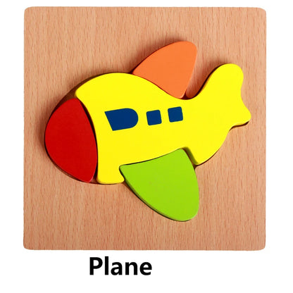 Wooden Animal and Vehicle Chunky Puzzle for Kids