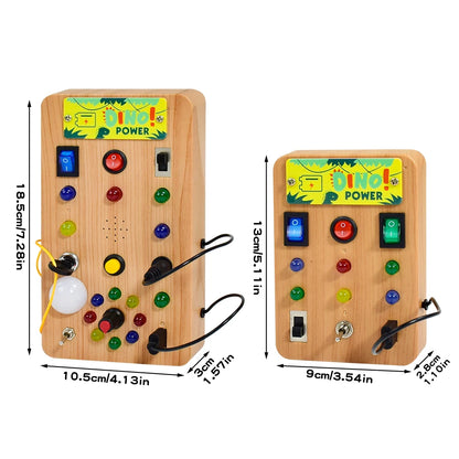 LED Switch Busy Board for Kids Ages 3 Plus