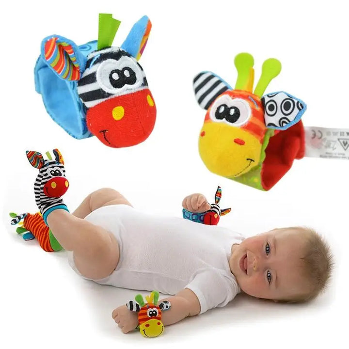 Baby Wrist and Foot Rattle Toy Set