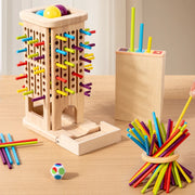 Wooden 3 in 1 Stick and Ball Strategy Game for Kids