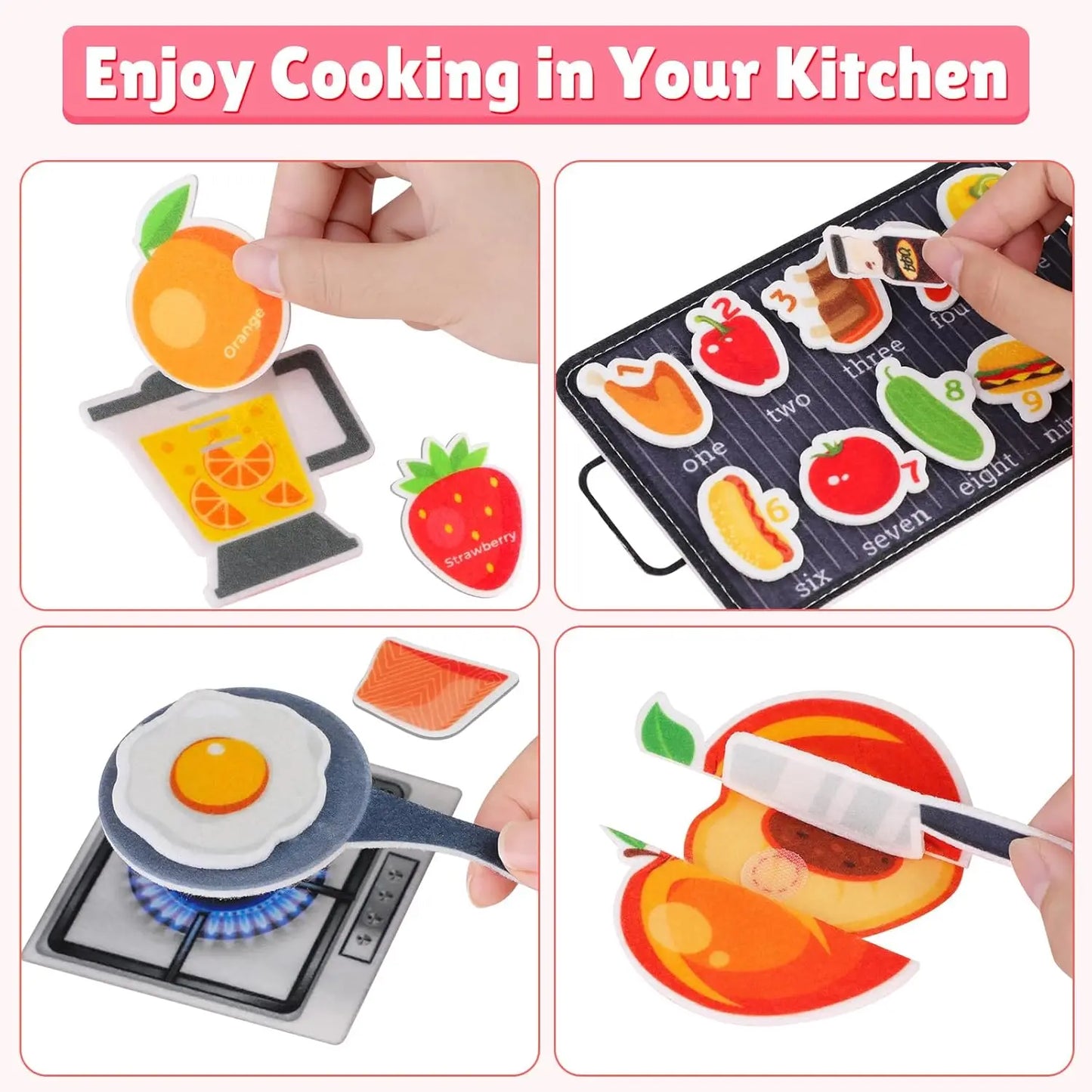 Cooking Activity Busy Book for Kids Ages 3 to 6