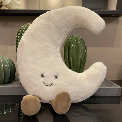 Smiling Sun and Moon Stuffed Plush Toy