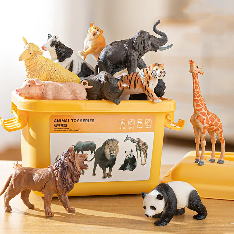 Realistic Farm and Wild Animal Figure Set