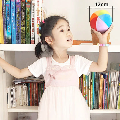 Multicolor Plush Bell Sensory Ball for Kids